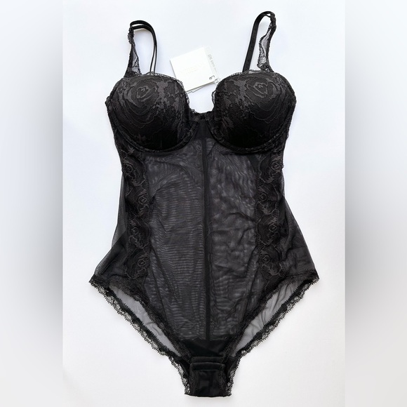 LA PERLA Ballade Sheer Underwire Lace-Trim Bodysuit NWT - Picture 16 of 16